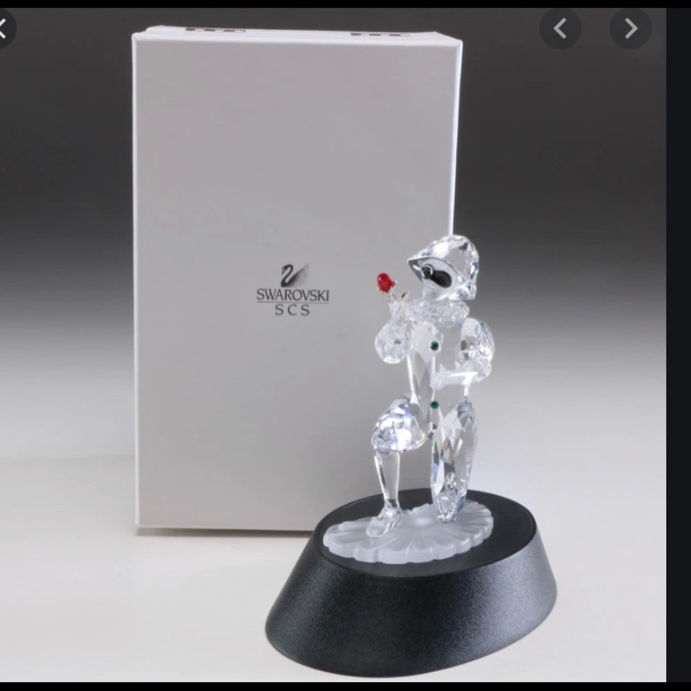 Swarovski Crystal “Harlequin” Plaque and Stand